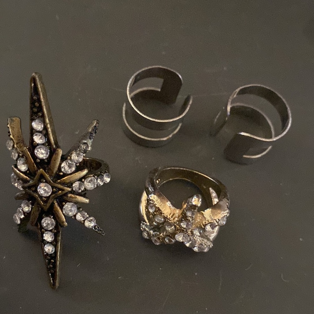 4 statement rings stack - Picture 3 of 7
